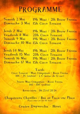 Programme spectacle cirque